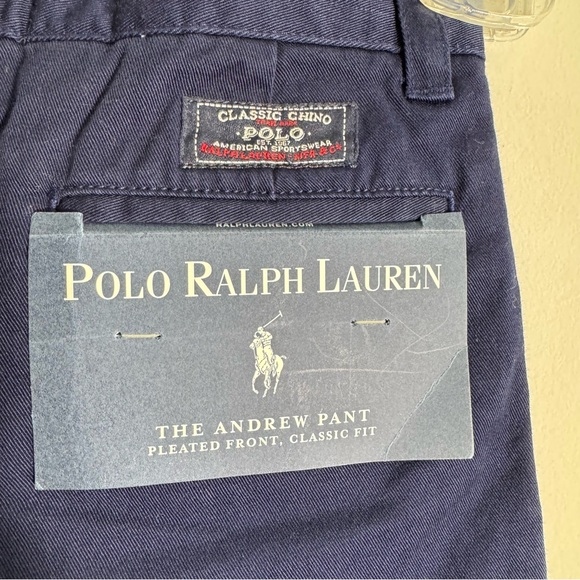 Polo By Ralph Lauren Boys Navy The Andrew Pants Size 6 Pleated Front NWT - Picture 5 of 6